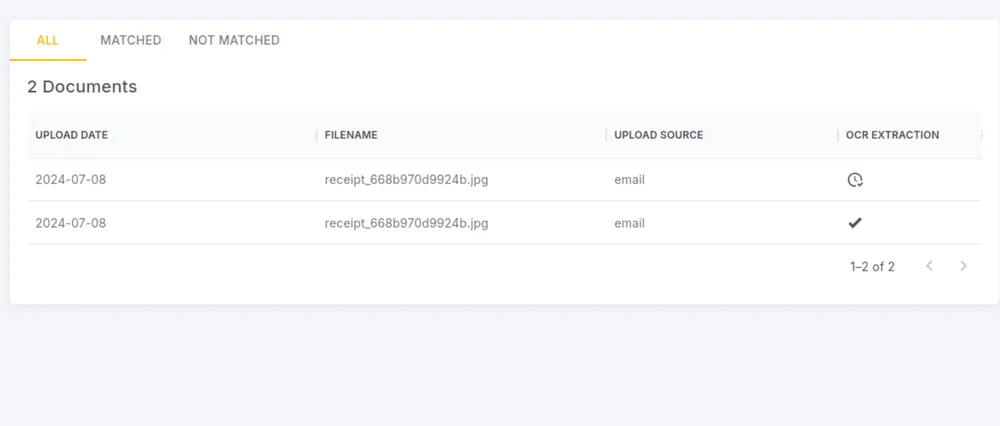 "A screenshot of Truewind's MVP document portal."