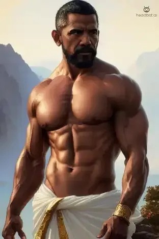 An image of buff obama 'swolebama' generated by headbot ai