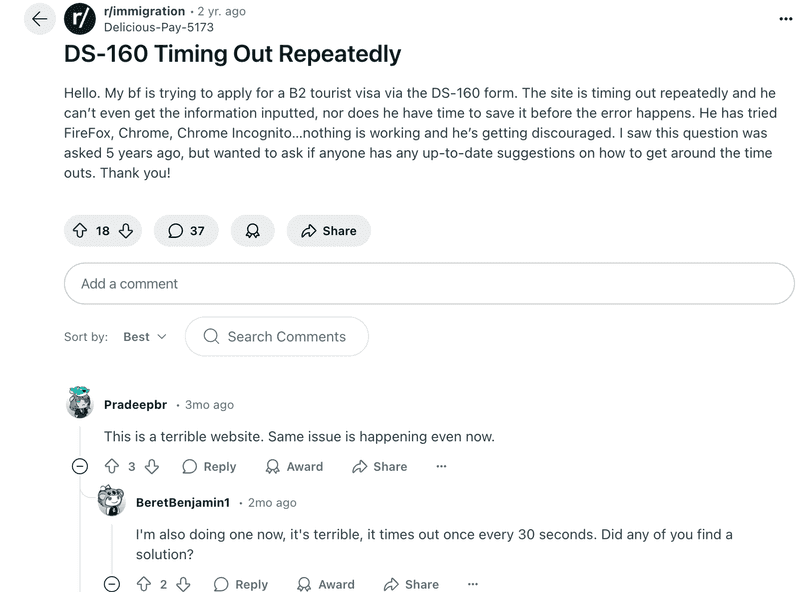 Frustration on reddit